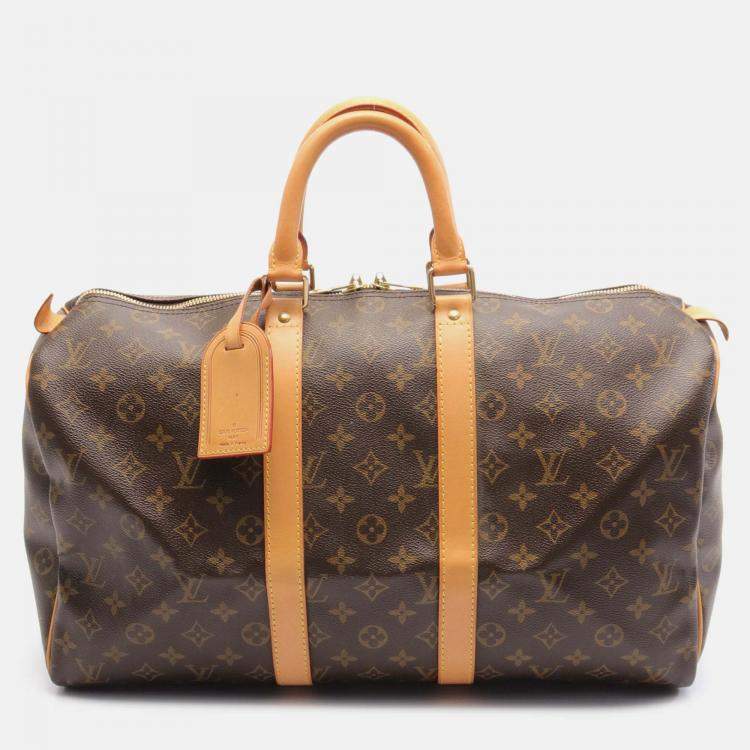 Louis Vuitton Keepall 45 Monogram Boston bag PVC Leather Brown