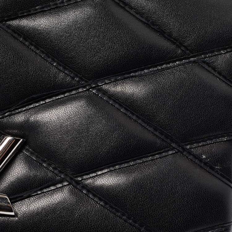 Pre Owned Louis Vuitton Black Malletage Leather GO-14 PM Bag