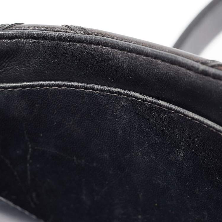 Pre Owned Louis Vuitton Black Malletage Leather GO-14 PM Bag