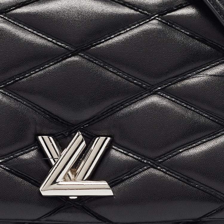 Pre Owned Louis Vuitton Black Malletage Leather GO-14 PM Bag