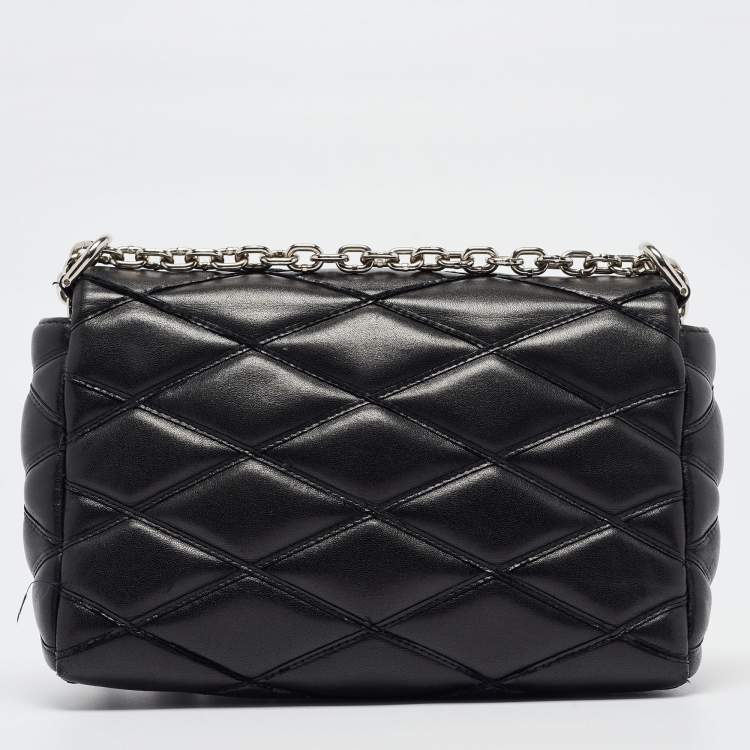 Pre Owned Louis Vuitton Black Malletage Leather GO-14 PM Bag