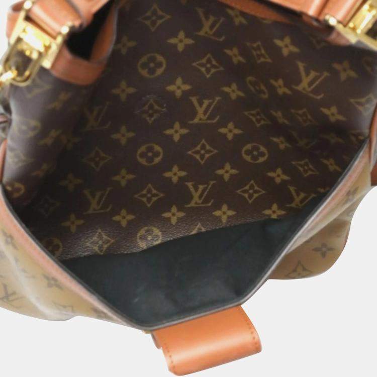 Pre Owned Louis Vuitton Monogram Reverse Hobo Dauphine MM Shoulder Bag 