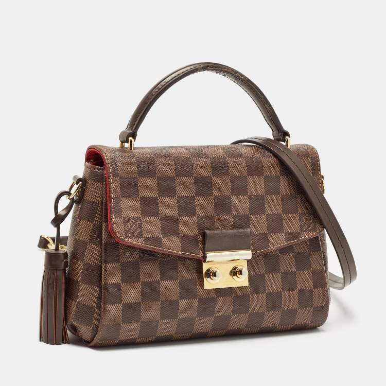 Pre Owned Louis Vuitton Damier Ebene Canvas Croisette Bag