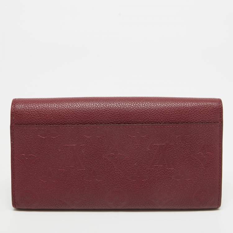 Pre Owned Louis Vuitton Flamme Monogram Empreinte Leather Sarah Wallet