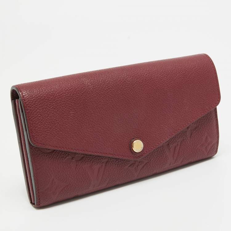 Pre Owned Louis Vuitton Flamme Monogram Empreinte Leather Sarah Wallet