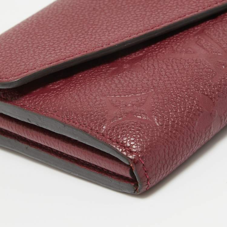 Pre Owned Louis Vuitton Flamme Monogram Empreinte Leather Sarah Wallet