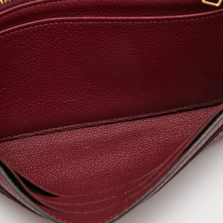 Pre Owned Louis Vuitton Flamme Monogram Empreinte Leather Sarah Wallet