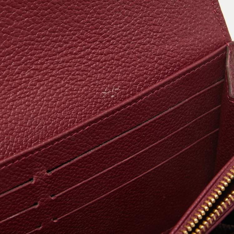 Pre Owned Louis Vuitton Flamme Monogram Empreinte Leather Sarah Wallet