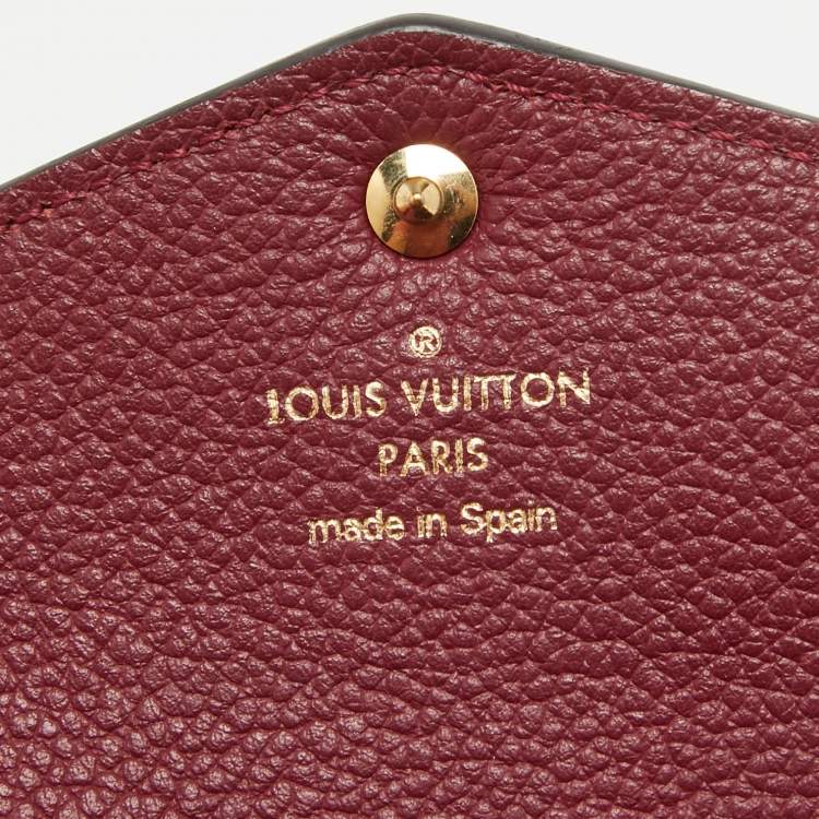 Pre Owned Louis Vuitton Flamme Monogram Empreinte Leather Sarah Wallet