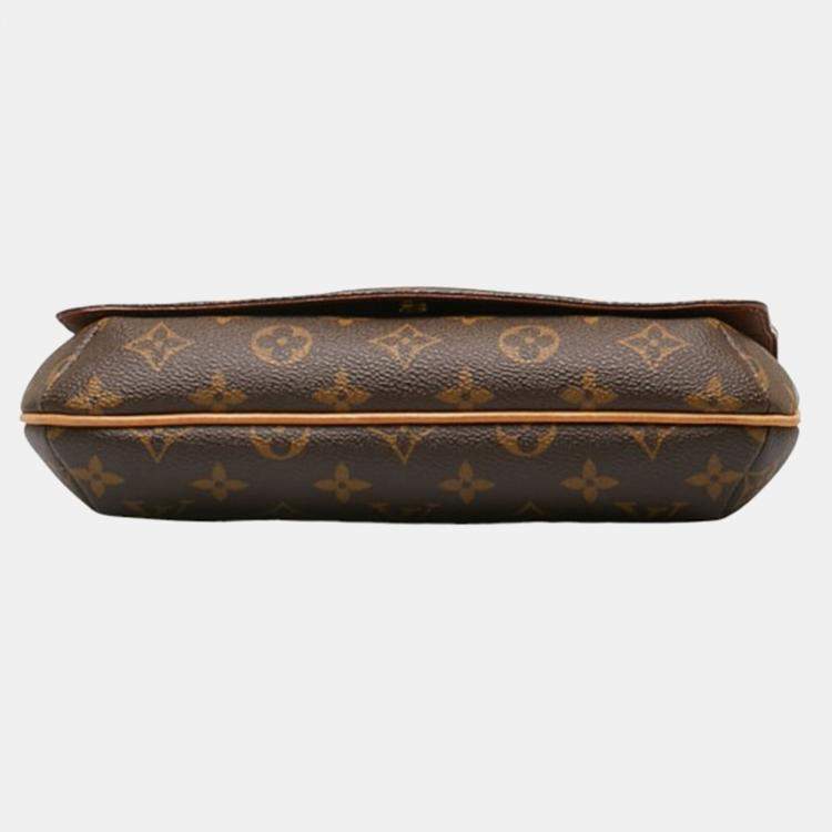 Pre Owned Louis Vuitton Brown Canvas Monogram Musette Tango Short Strap Shoulder Bags