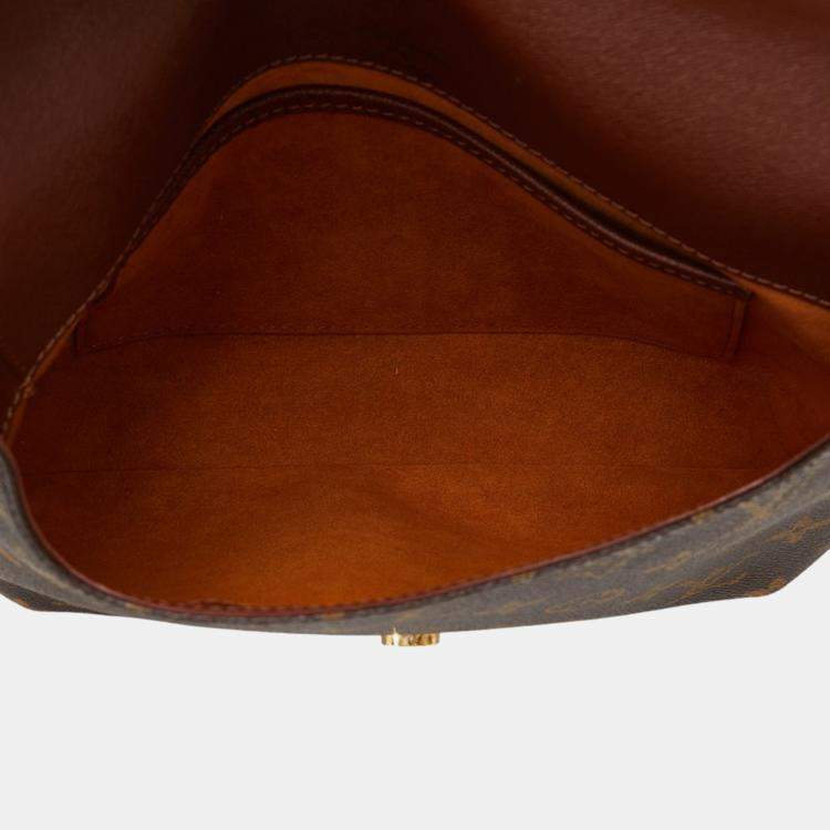 Pre Owned Louis Vuitton Brown Canvas Monogram Musette Tango Short Strap Shoulder Bags