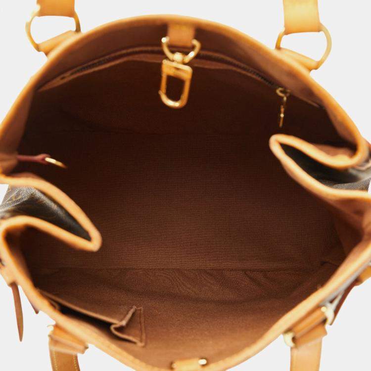 Pre Owned Louis Vuitton Brown Canvas Monogram Batignolles Vertical  Bag