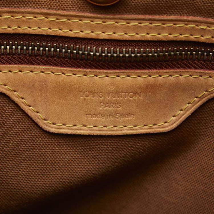 Pre Owned Louis Vuitton Brown Canvas Monogram Batignolles Vertical  Bag