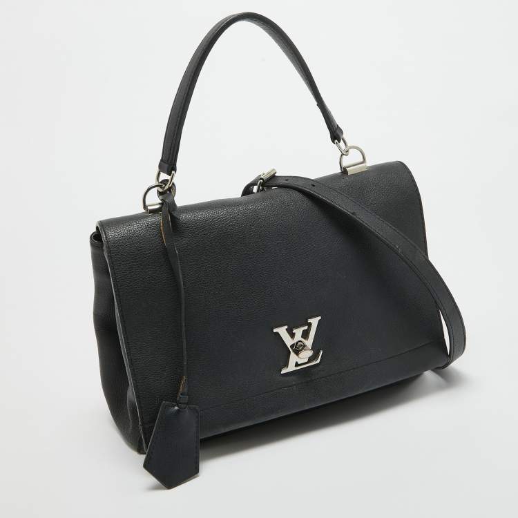 مملوكة مسبقًا Louis Vuitton Black Leather Lockme II Bag