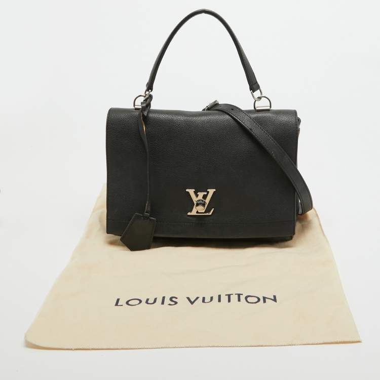مملوكة مسبقًا Louis Vuitton Black Leather Lockme II Bag