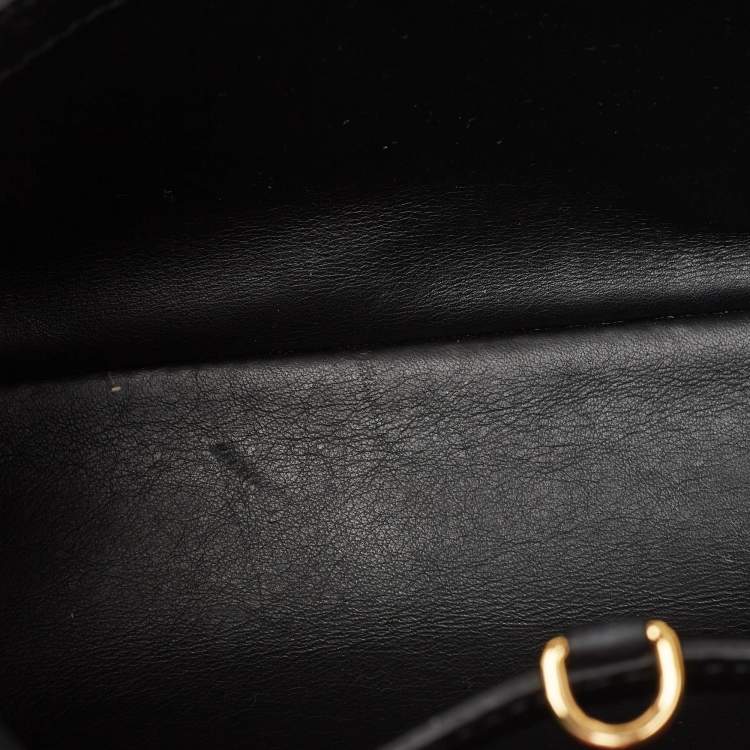 Pre Owned Louis Vuitton Black Taurillon Leather Limited Edition Applique Capucines PM Bag