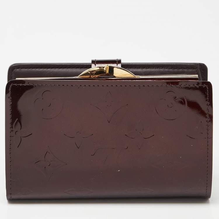 Pre Owned Louis Vuitton Amarante Monogram Vernis Leather Portefeuille Viennois Wallet