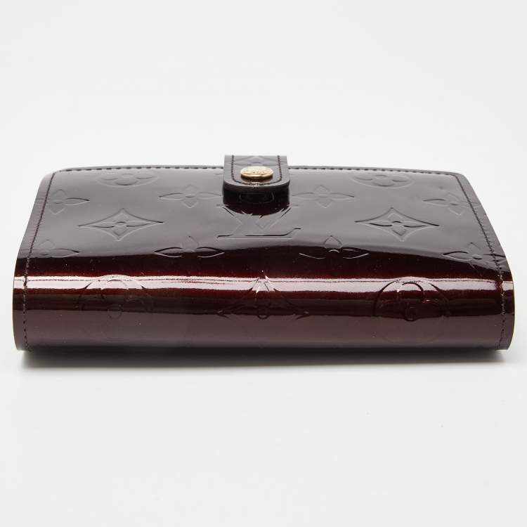 Pre Owned Louis Vuitton Amarante Monogram Vernis Leather Portefeuille Viennois Wallet