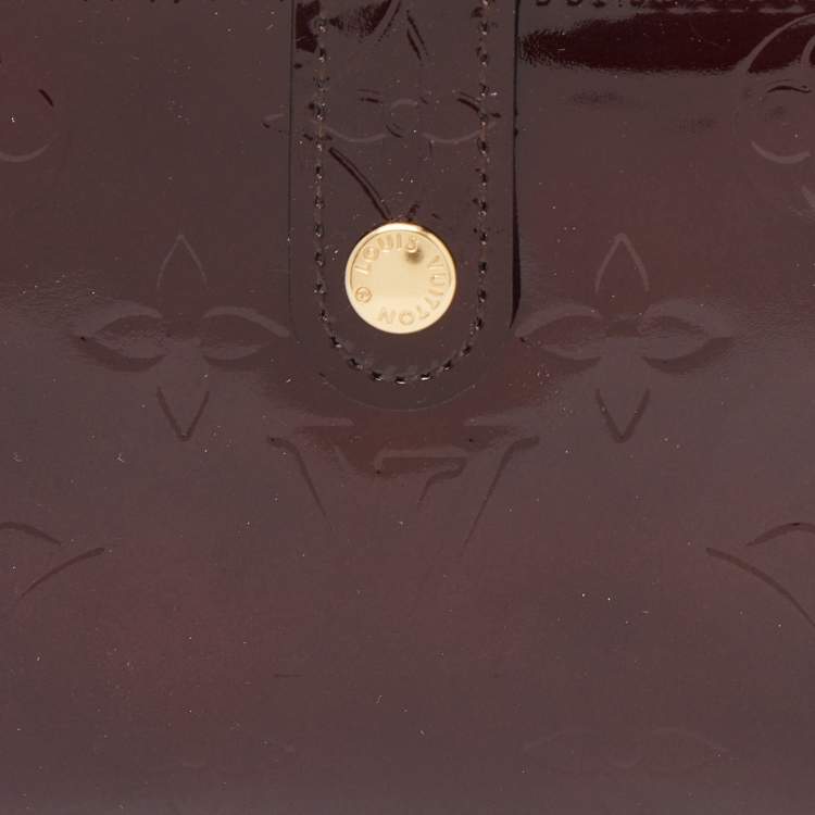 Pre Owned Louis Vuitton Amarante Monogram Vernis Leather Portefeuille Viennois Wallet