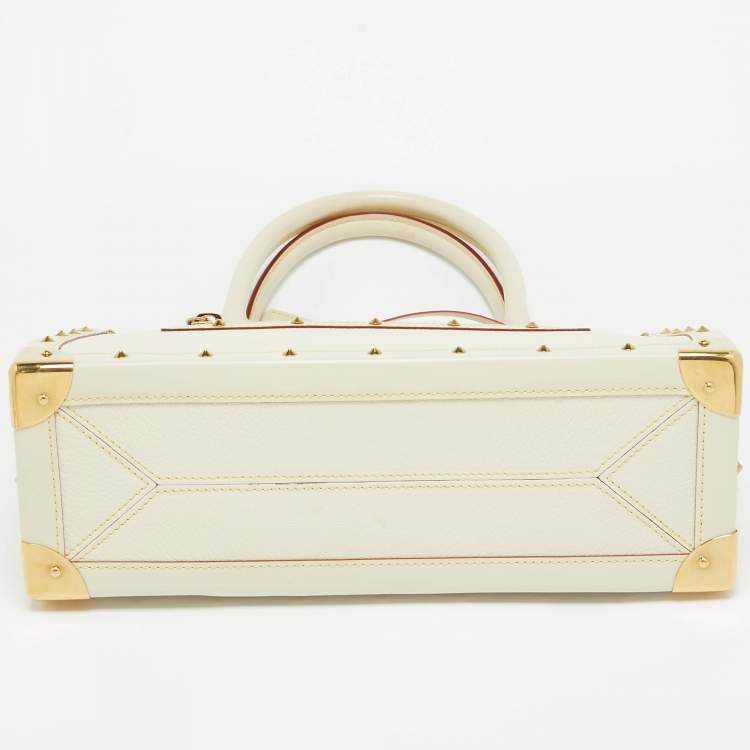 Pre Owned Louis Vuitton White Suhali Leather Le Fabuleux Bag