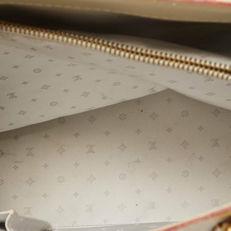 Pre Owned Louis Vuitton White Suhali Leather Le Fabuleux Bag