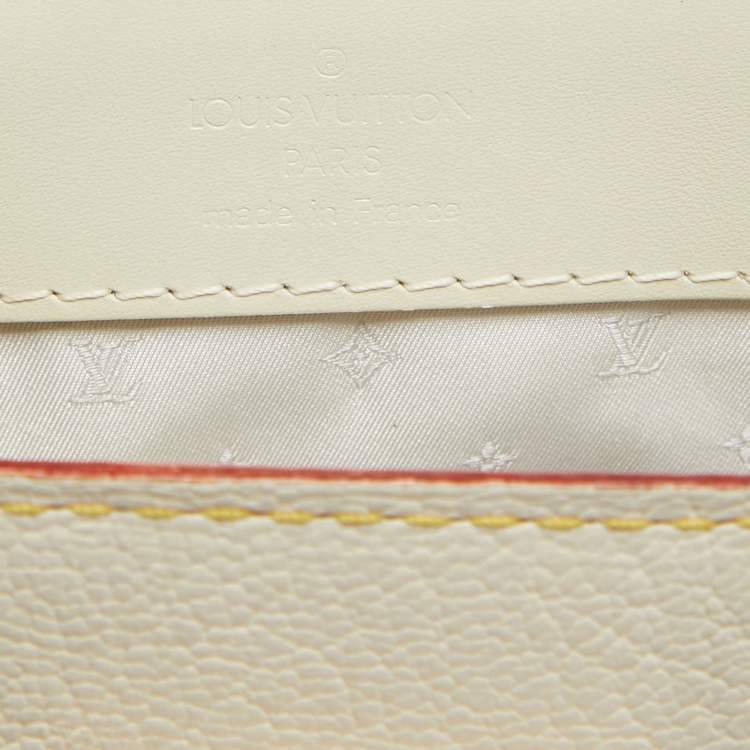 Pre Owned Louis Vuitton White Suhali Leather Le Fabuleux Bag