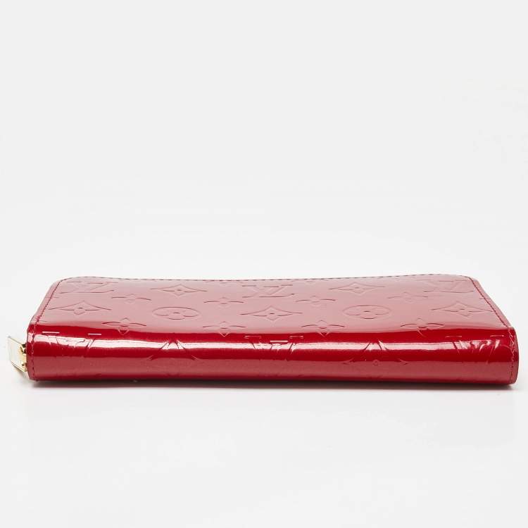 Pre Owned Louis Vuitton Pomme D’amour Monogram Vernis Zippy Wallet