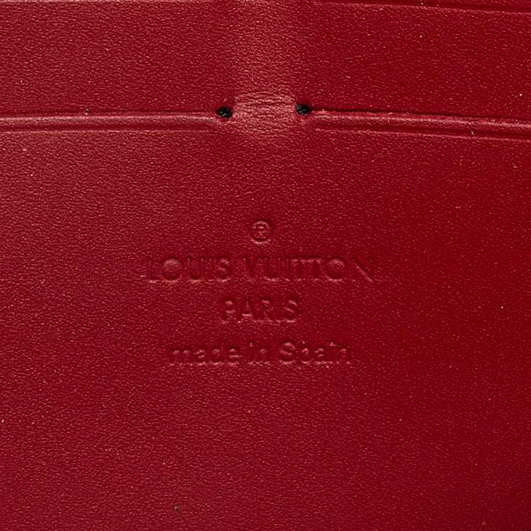 Pre Owned Louis Vuitton Pomme D’amour Monogram Vernis Zippy Wallet