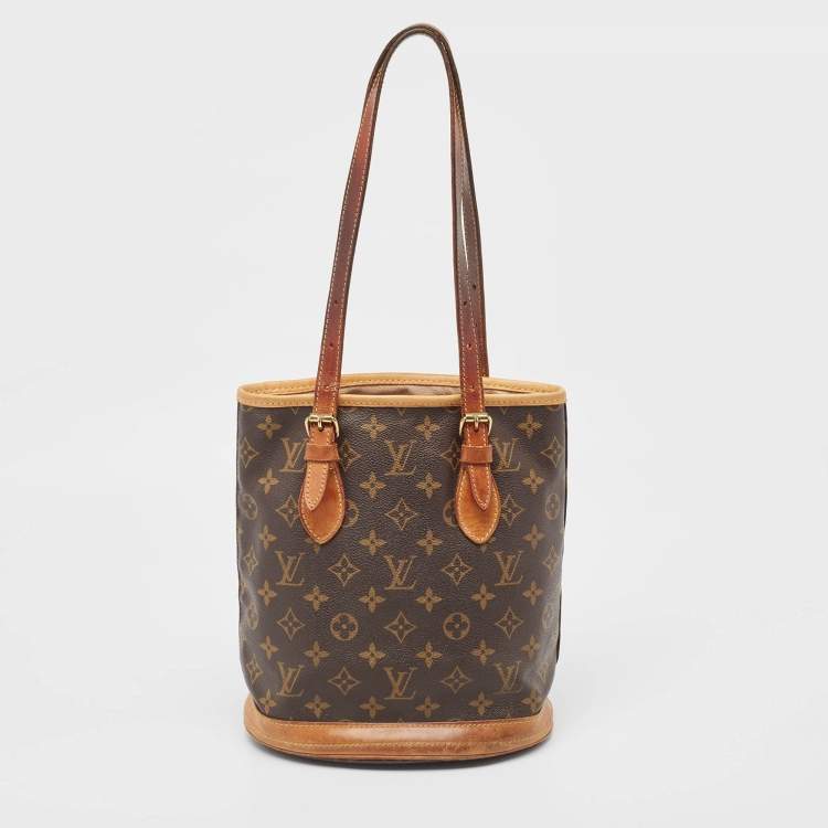 Pre Owned Louis Vuitton Monogram Canvas Petit Bucket Bag