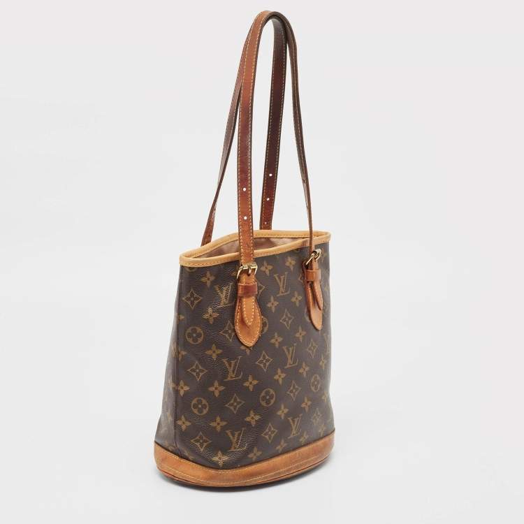 Pre Owned Louis Vuitton Monogram Canvas Petit Bucket Bag