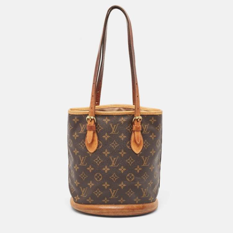 Pre Owned Louis Vuitton Monogram Canvas Petit Bucket Bag