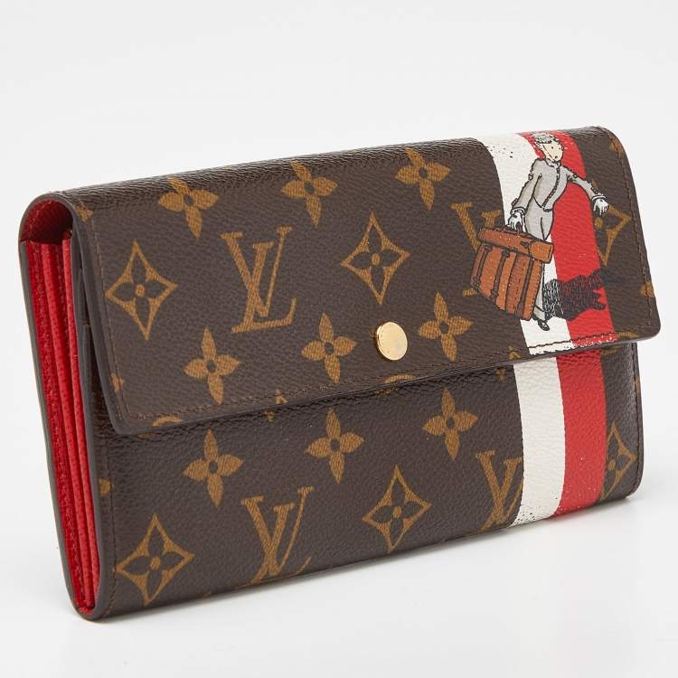 Pre Owned Louis Vuitton Monogram Canvas Limited Edition Groom Sarah Wallet