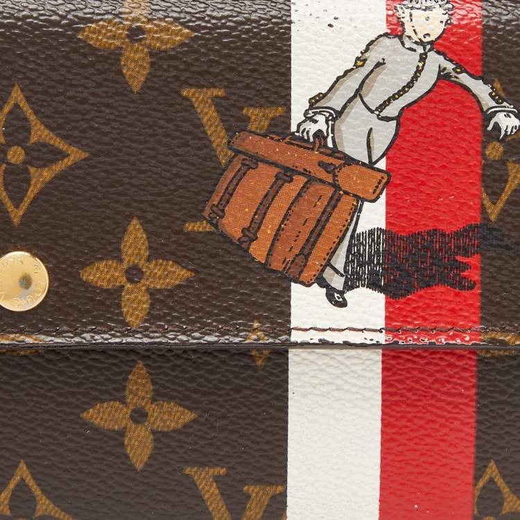 Pre Owned Louis Vuitton Monogram Canvas Limited Edition Groom Sarah Wallet