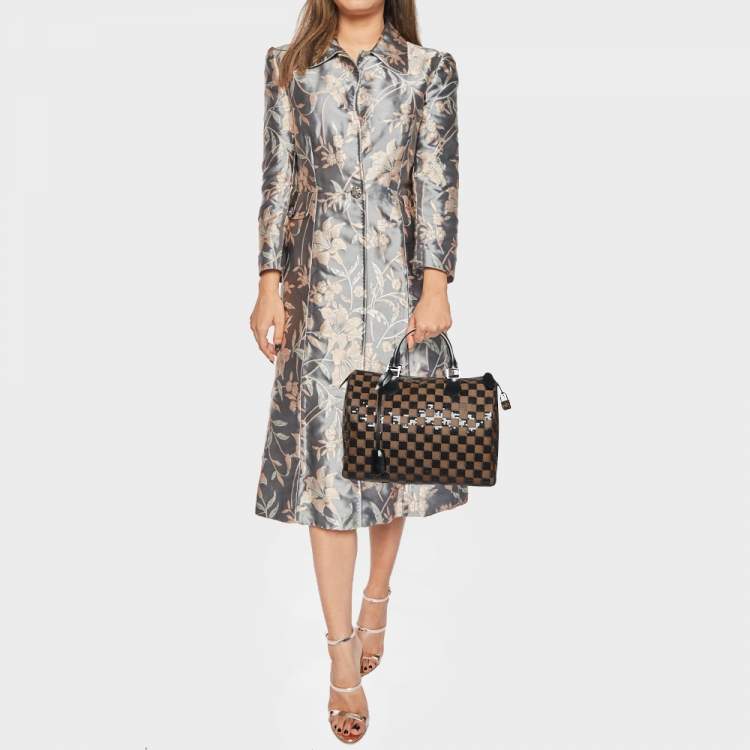 Pre Owned Louis Vuitton Damier Ebene and Sequins Paillettes Limited Edition Speedy 30 Bag
