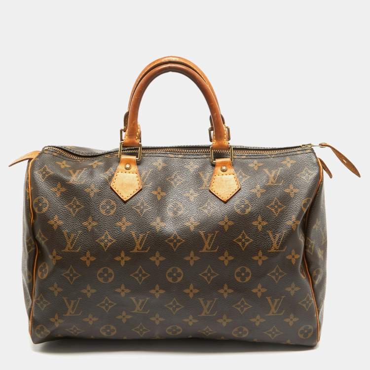 Pre Owned Louis Vuitton Monogram Canvas Speedy 35 Bag
