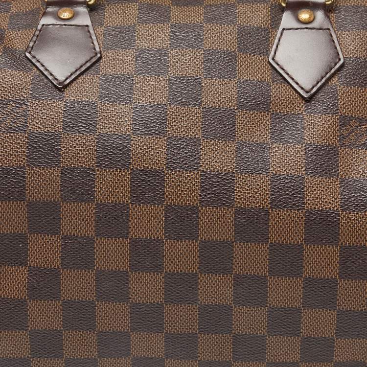 Pre Owned Louis Vuitton Damier Ebene Canvas Speedy 35 Bag