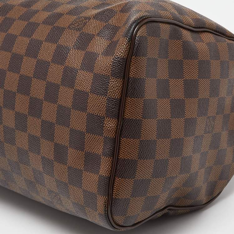 Pre Owned Louis Vuitton Damier Ebene Canvas Speedy 35 Bag