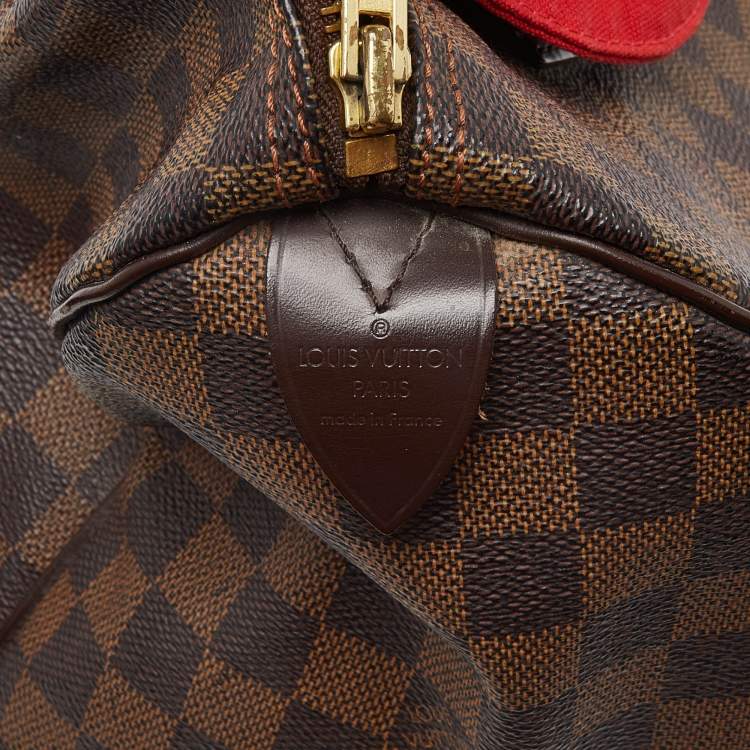 Pre Owned Louis Vuitton Damier Ebene Canvas Speedy 35 Bag