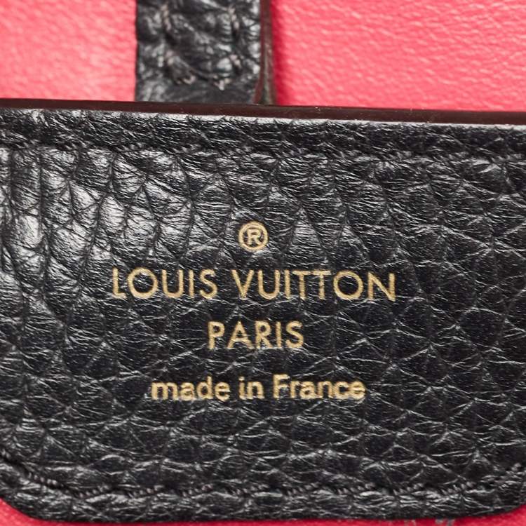 Pre Owned Louis Vuitton Black Leather Capucines MM Bag