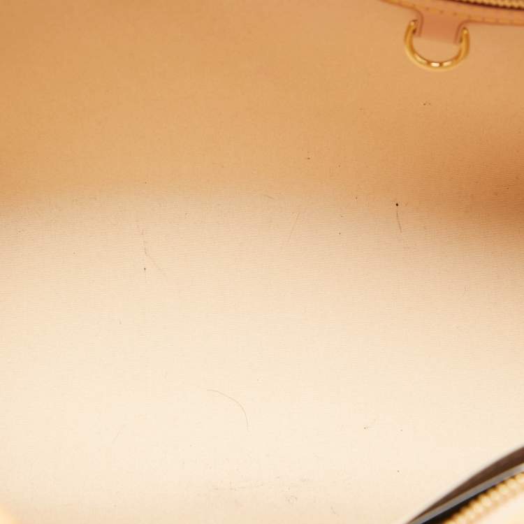Pre Owned Louis Vuitton Citrine Monogram Vernis Brea MM Bag