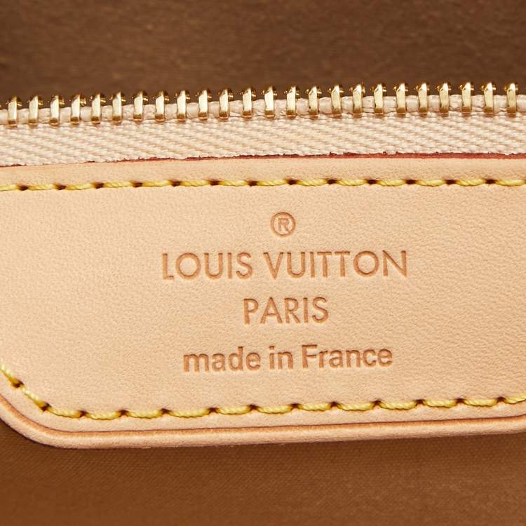 Pre Owned Louis Vuitton Citrine Monogram Vernis Brea MM Bag