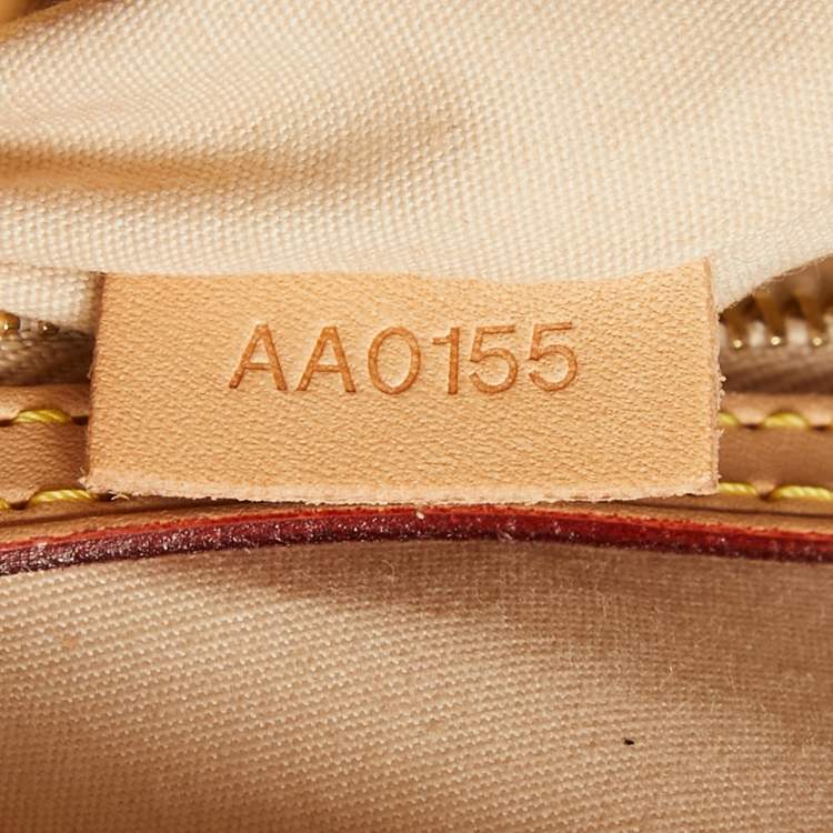 Pre Owned Louis Vuitton Citrine Monogram Vernis Brea MM Bag