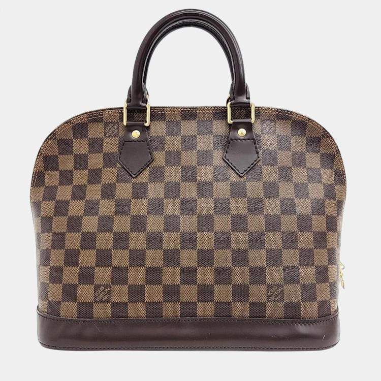 Pre Owned Louis Vuitton Damier Ebene Alma PM Satchel
