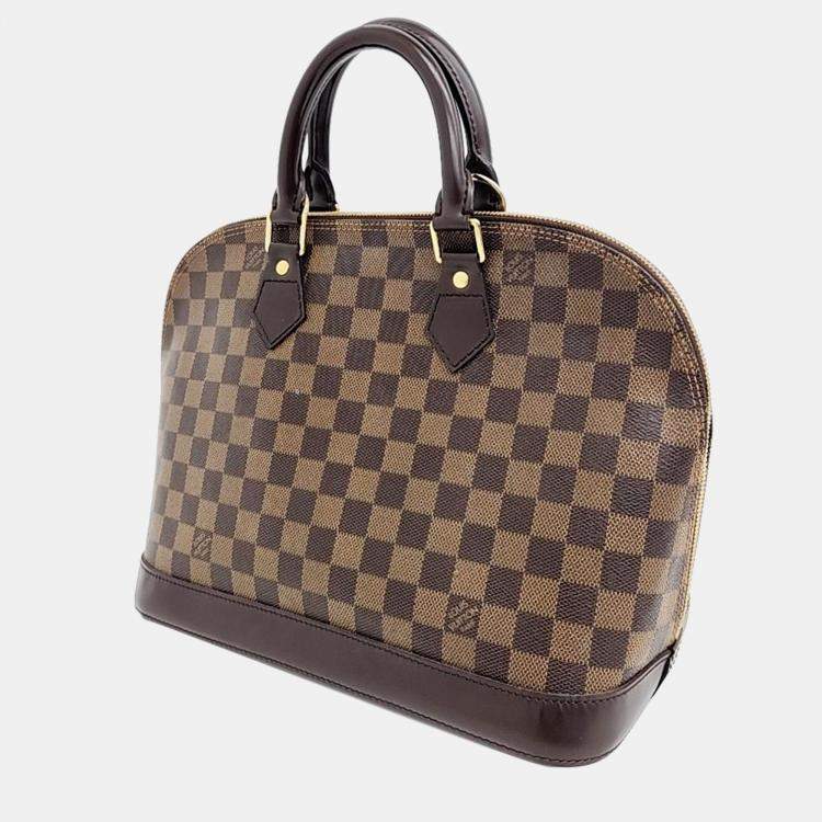 Pre Owned Louis Vuitton Damier Ebene Alma PM Satchel