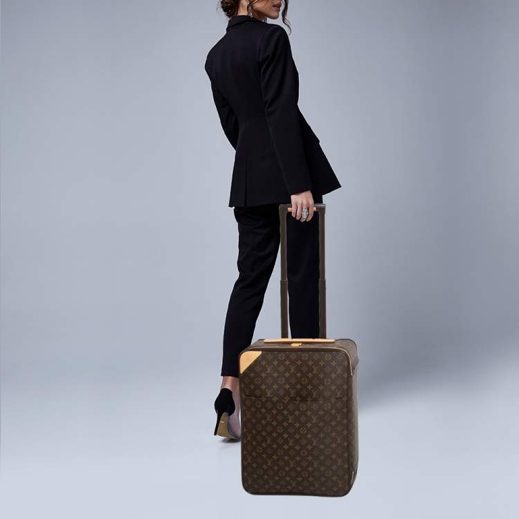 Pre Owned Louis Vuitton Monogram Canvas Business Pegase Legere 55 Luggage