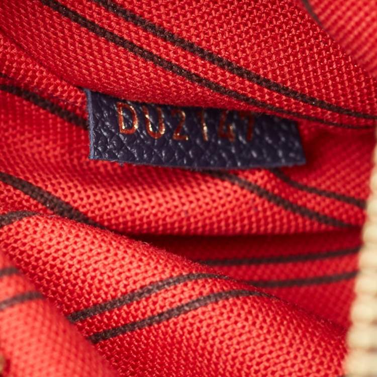 Pre Owned Louis Vuitton Navy Blue/Red Monogram Empreinte Leather Pochette Metis Bag