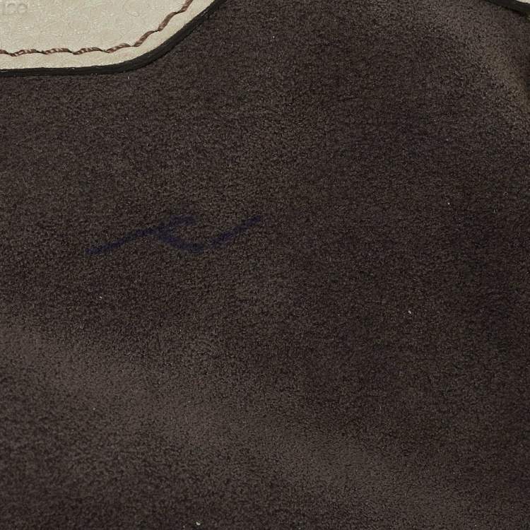 Pre Owned Louis Vuitton Lin Monogram Mahina Leather L Bag