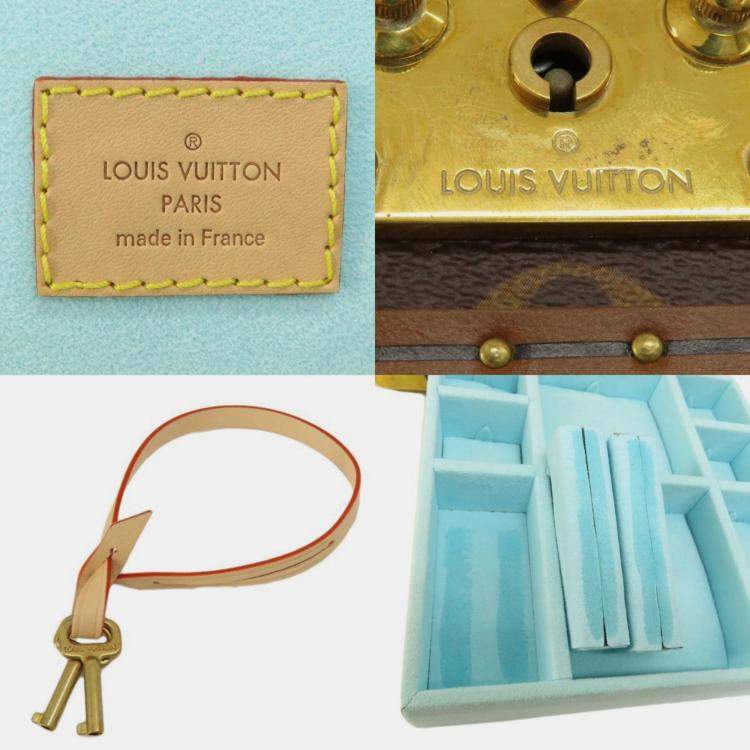 Pre Owned Louis Vuitton Brown Monogram Canvas Coffret Tresor 24 Trunk Case Bag