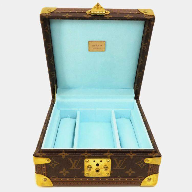 Pre Owned Louis Vuitton Brown Monogram Canvas Coffret Tresor 24 Trunk Case Bag