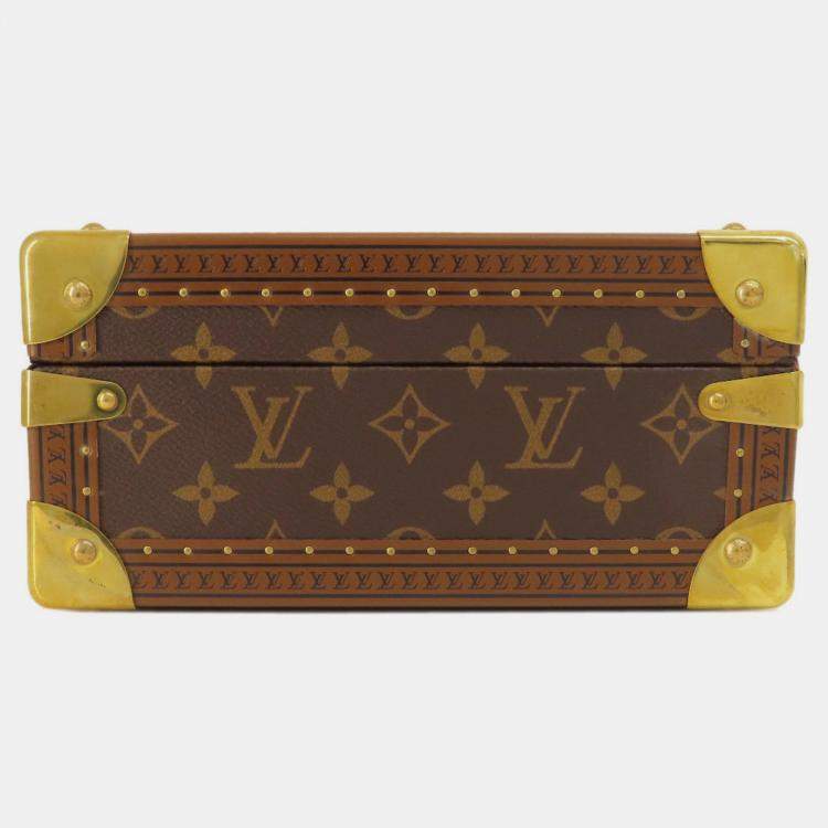 Pre Owned Louis Vuitton Brown Monogram Canvas Coffret Tresor 24 Trunk Case Bag